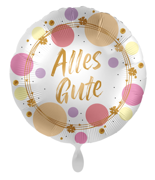 Folienballon - Shiny Dots, Alles Gute! - ø 43cm